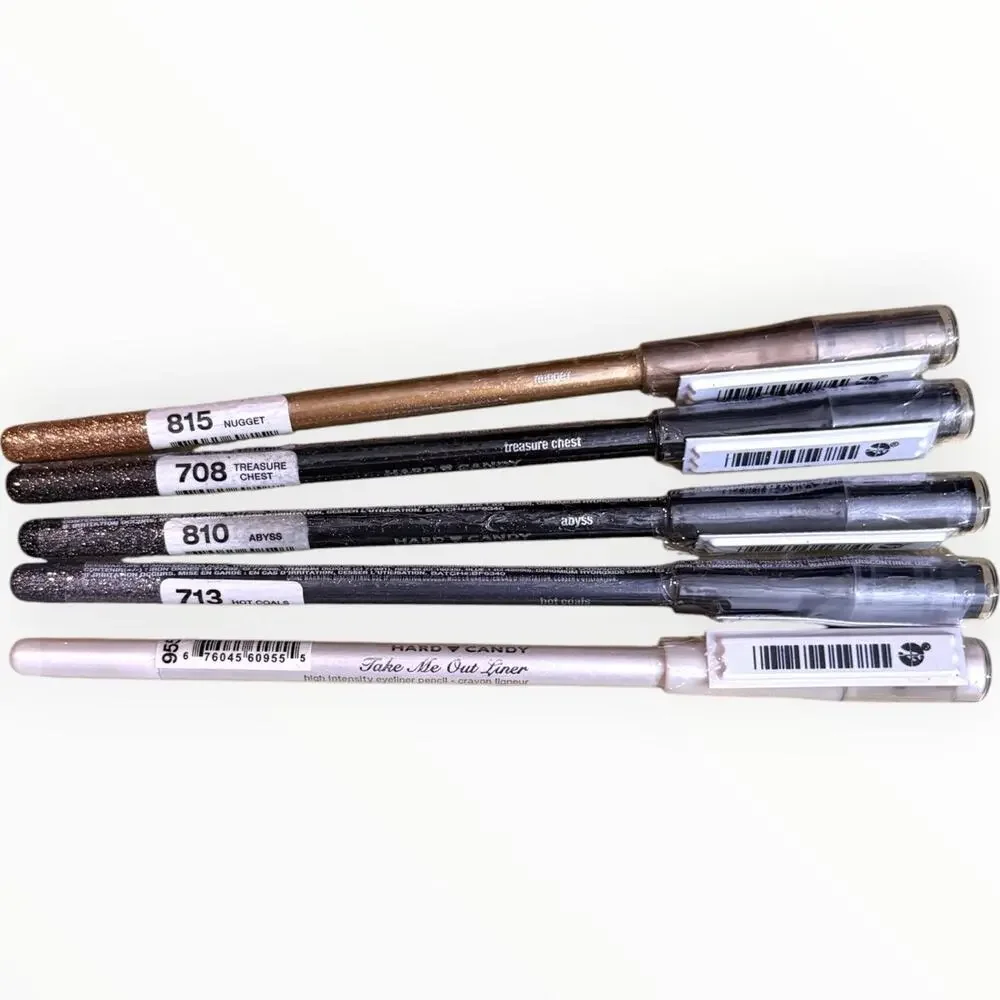 Lot of 5 Hard Candy Take Me Out Liner Glitter Eyeliner Pencils Discontinued NEW